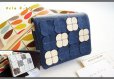 画像1: オーラカイリーフラワータイル二つ折り財布 (1)