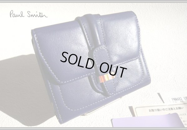 画像1: ポールスミスウィメンボンブタブがま口二つ折り財布