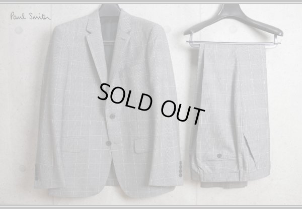 画像2: ポールスミス高級カノニコ生地ウールウインドペンスーツ/Paul smith