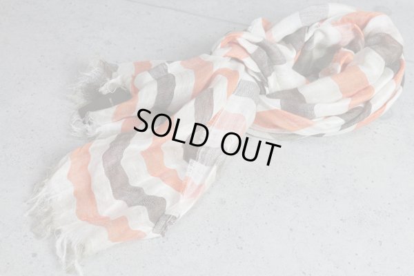 画像4: コムサメン上質イタリア製リネンボーダーストール/メンズ/COMME CA MEN