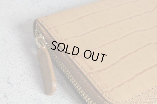 画像3: コムサメン多収納クロコ柄ラウンドジップ牛革長財布/レザー/COMME CA MEN