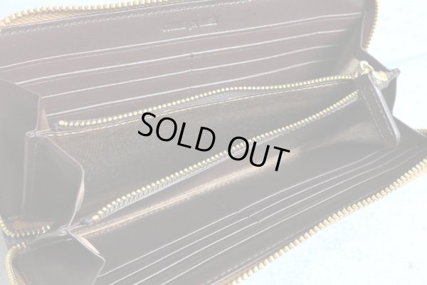 画像2: コムサメン多収納クロコ柄ラウンドジップ牛革長財布/レザー/COMME CA MEN