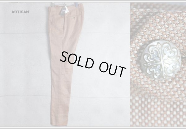 画像2: アルチザン高級リネンコットンスラックス/麻綿/ARTISAN