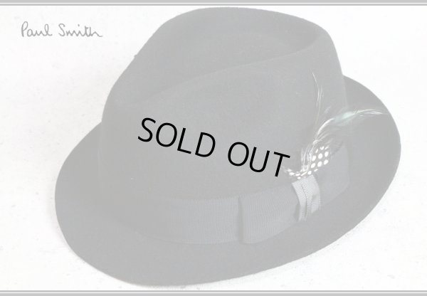 画像2: ポールスミス上質ウールフェルト中折れハット/フェザー/Paul smith