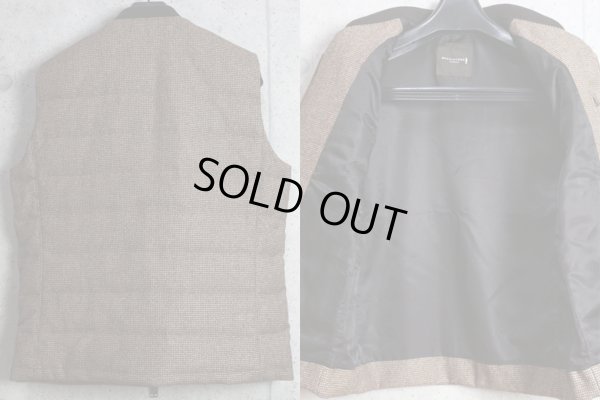 画像6: MACKINTOSH LONDON千鳥ウールリネンダウンベスト/マッキントッシュ ロンドン