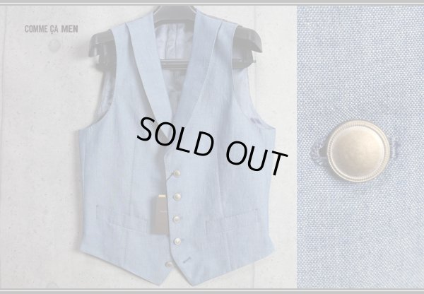 画像2: コムサメン春夏メタル釦シャンブレージレ/ベスト/COMME CA MEN