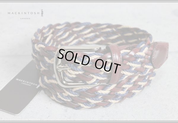 画像2: MACKINTOSH LONDONイタリア製編込みメッシュベルト/マッキントッシュ ロンドン