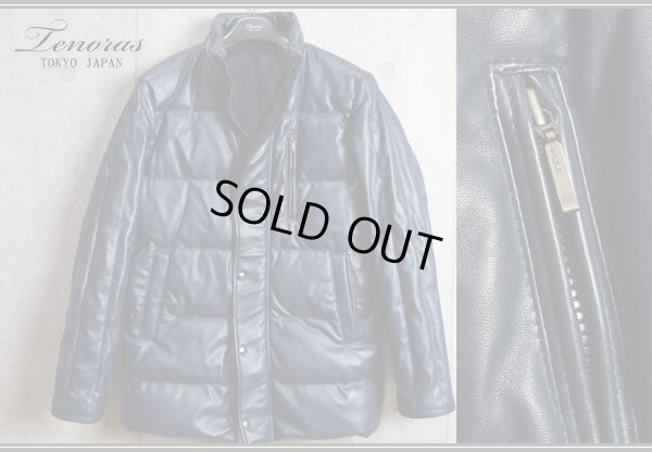 画像2: メンズ ティノラス レザー調ダウン ジャケット/MEN'S TENORAS