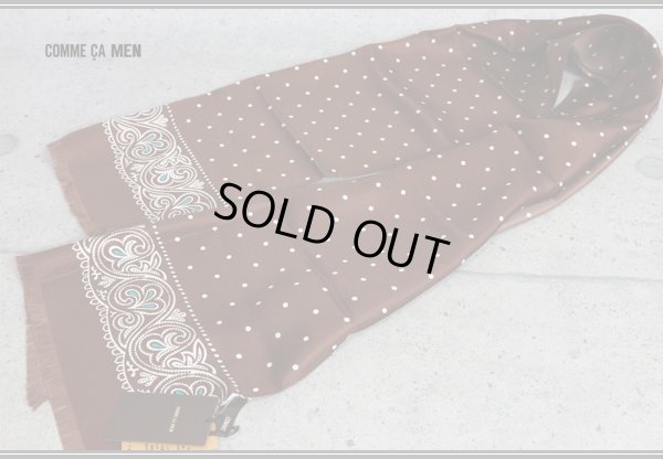 画像2: コムサメン イタリア製ドット柄シルク ストール/メンズ/COMME CA MEN