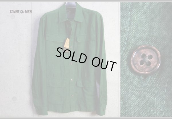 画像2: コムサメン 春夏 フレンチリネン ブロード 吸水速乾 シャツ ブルゾン/麻/COMME CA MEN