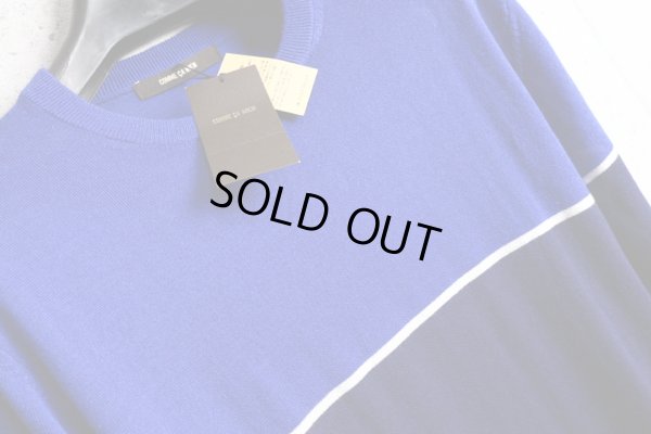 画像7: コムサメン 秋冬 カラーブロック 市松 リンクス編み ウール ニット クルーネック ハイゲージ セーター/COMME CA MEN