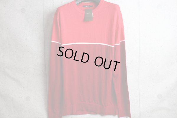 画像14: コムサメン 秋冬 カラーブロック 市松 リンクス編み ウール ニット クルーネック ハイゲージ セーター/COMME CA MEN