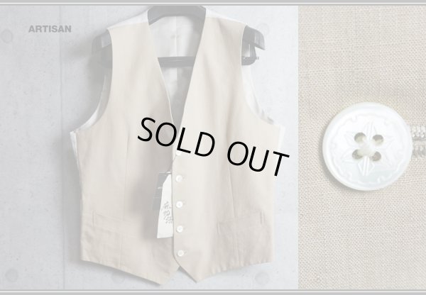 画像4: アルチザン 春夏 最高級 日本製 麻物語 リネン100％ ジレ/ARTISAN MEN/ベスト/麻/ARTISAN