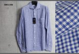 コムサメン 春夏 フレンチ リネン ギンガムチェック 長袖 シャツ/COMME CA MEN/麻