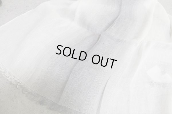 画像2: アルチザン メン 春夏 イタリア製 大判 白夜 グラデーション リネン ストール/ARTISAN MEN/麻