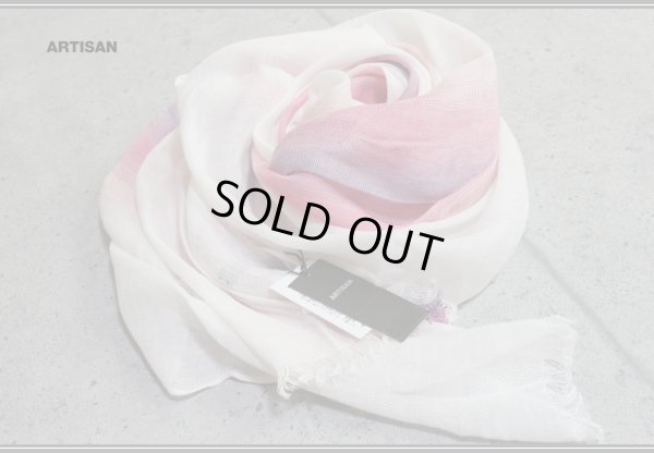 画像4: アルチザン メン 春夏 イタリア製 大判 白夜 グラデーション リネン ストール/ARTISAN MEN/麻