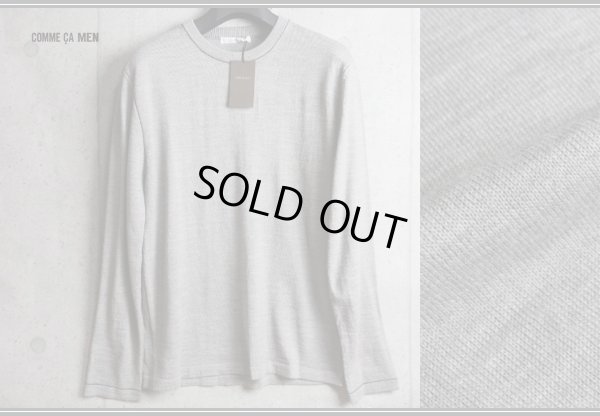 画像4: コムサメン 天竺 カラーステッチ ウール クルーネック ニット セーター /COMME CA MEN/ハイゲージ