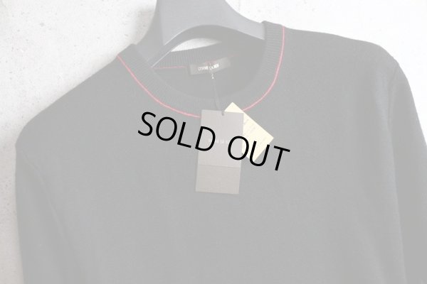 画像2: コムサメン 天竺 カラーステッチ ウール クルーネック ニット セーター /COMME CA MEN/ハイゲージ