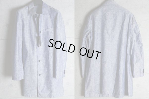 画像3: コムサメン 春夏 リネン コーティング シャンブレー ステンカラー コート /COMME CA MEN/スプリングコート