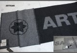 アルチザン メン 秋冬 最高級 大判 カシミヤ混 ウール ロゴ マフラー/定価3.9万/ARTISAN MEN