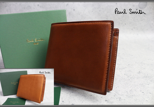ポールスミスPaul smith上質 厚革 シンプル 二つ折り財布のアウトレット通販『オルドビス』