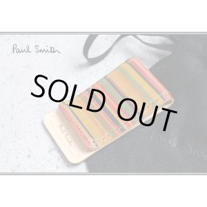 画像: ポールスミス(Paul smith)マルチストライプ マネークリップ