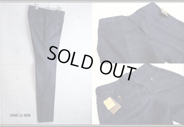 画像1: コムサメン上質ウインドペンチェックパンツ/COMME CA MEN