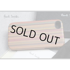 画像: ポールスミスiphone4/4S用マルチストライプレザーケース/本革/Paul smith