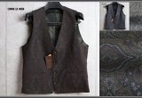 画像: コムサメン フランネル ペイズリー柄ウール ジレ/COMME CA MEN