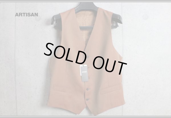 画像2: アルチザン高級ウールソラーロ生地ジレ/ARTISAN