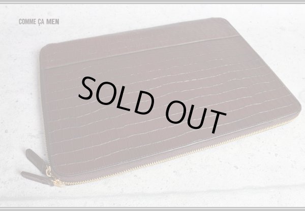 画像3: コムサメン クロコ柄牛革クラッチバッグ/レザー/COMME CA MEN