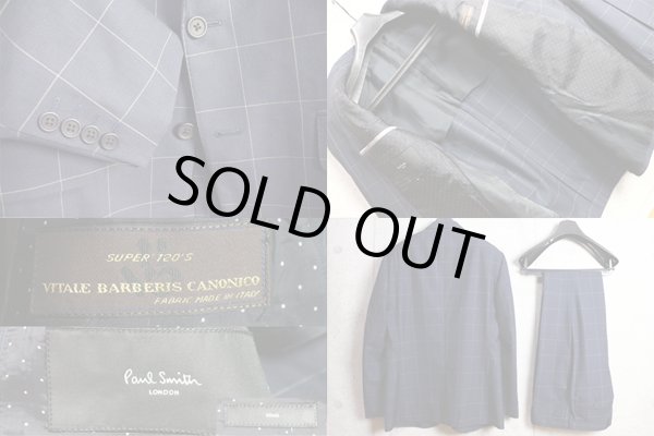 画像5: ポールスミス高級カノニコ生地ウールウインドペンスーツ/Paul smith