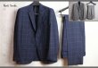 画像1: ポールスミス高級カノニコ生地ウールウインドペンスーツ/Paul smith