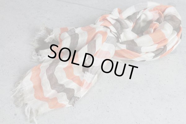 画像4: コムサメン上質イタリア製リネンボーダーストール/メンズ/COMME CA MEN