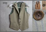 画像: アルチザン リネン混ストライプラペルジレ/ベスト/ARTISAN