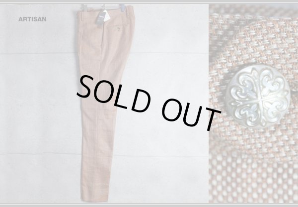 画像2: アルチザン高級リネンコットンスラックス/麻綿/ARTISAN