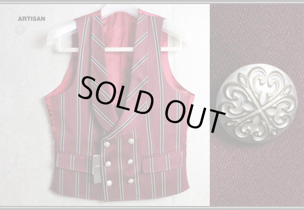 画像2: アルチザンMOON生地ダブルストライプジレ/ベスト/ARTISAN