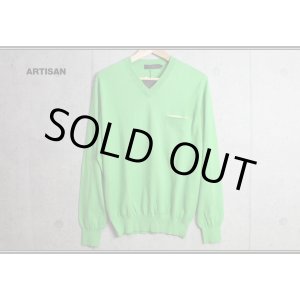 画像: アルチザン高級コットンVネックセーター/ニット/ARTISAN
