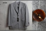 画像: アルチザン メン 秋冬 最高級 カシミヤ混 ウール チョークストライプ チェスター コート/ARTISAN MEN