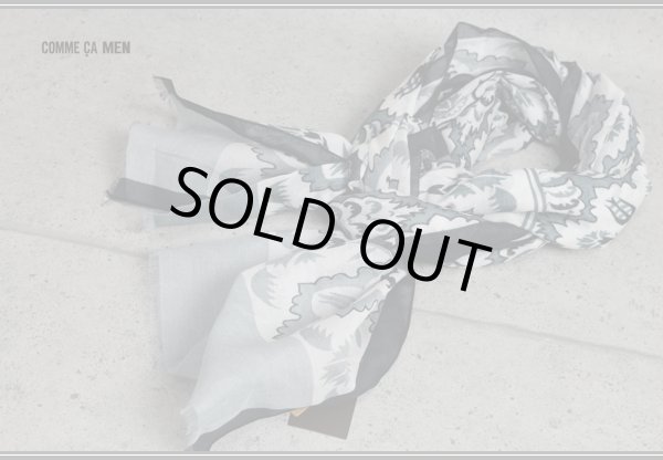 画像2: コムサメン上質イタリア製シルク混柄ストール/メンズ/COMME CA MEN