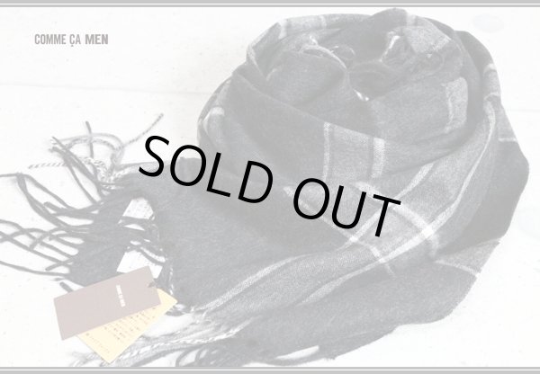 画像2: コムサメン上質タータンチェックカシミヤウールマフラー/メンズ/COMME CA MEN