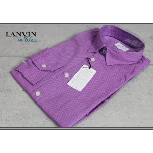 画像: ランバン オン ブルー濃染長袖ロールアップシャツ/LANVIN en Bleu