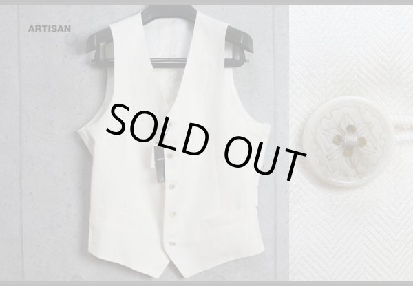 画像2: アルチザン春夏リネンシルクヘリンボーンジレ/ベスト/ARTISAN