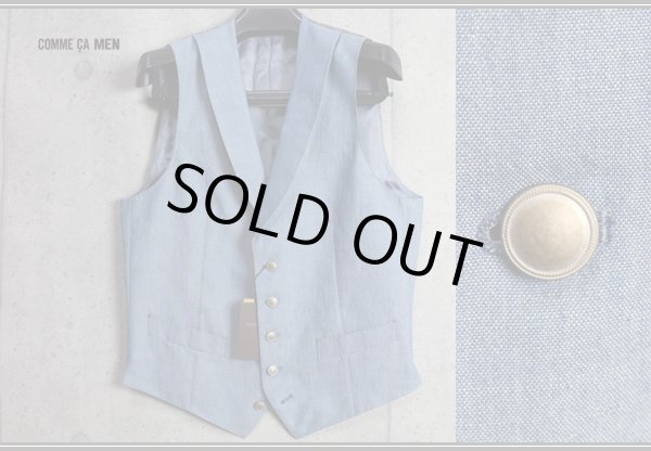 画像2: コムサメン春夏メタル釦シャンブレージレ/ベスト/COMME CA MEN