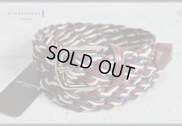 画像2: MACKINTOSH LONDONイタリア製編込みメッシュベルト/マッキントッシュ ロンドン