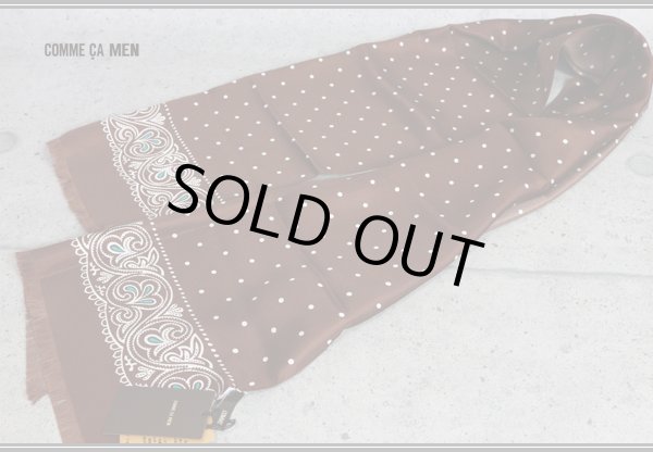 画像2: コムサメン イタリア製ドット柄シルク ストール/メンズ/COMME CA MEN
