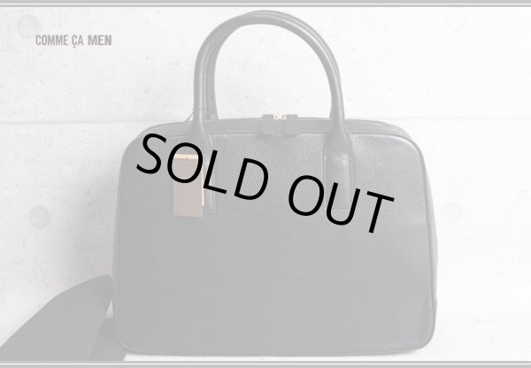 画像2: コムサメン本革オールレザー 自立式 ビジネスバッグ/COMME CA MEN