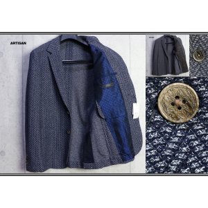 画像: アルチザン 春夏 日本製 ジャガード織 コットン ニット ジャケット/ARTISAN MEN