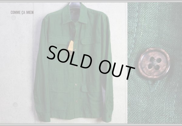 画像2: コムサメン 春夏 フレンチリネン ブロード 吸水速乾 シャツ ブルゾン/麻/COMME CA MEN