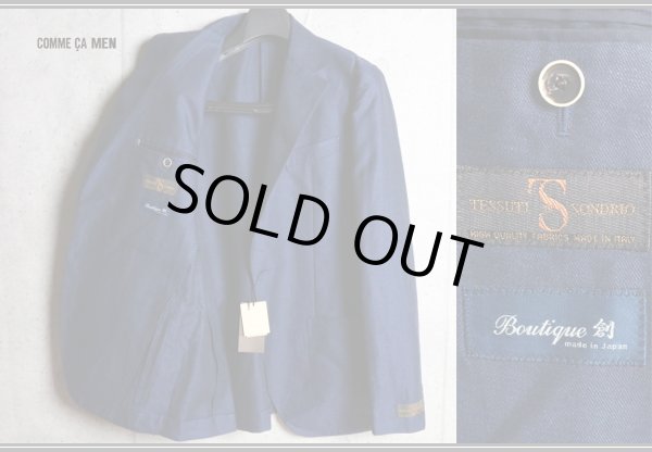 画像1: コムサメン プラチナモデル春夏リネン コットン イタリア テッスーティ ディ ソンドリオ生地ブティック創製ジャケット /TESSUTI DI SONDRIO/